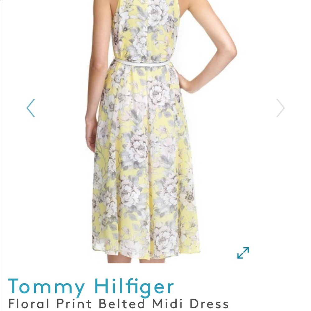 Tommy Hilfiger flower print belted pink dress - Picture 7 of 7